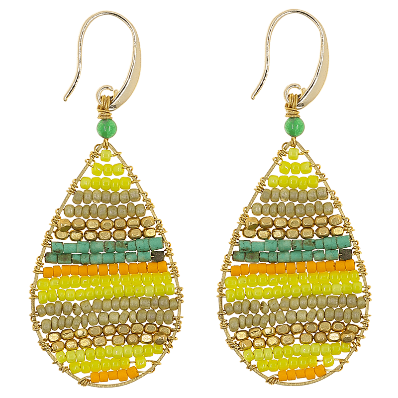 Marquet - Wholesale Dangle Earrings - Lauren Fair Trade Beaded Teardrop Earrings - Valentines Gift1