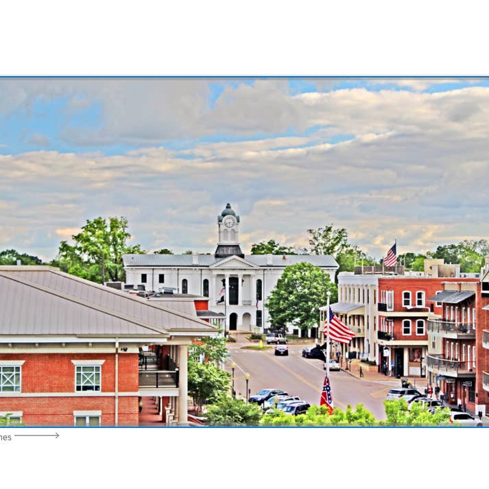Vue sur le palais de justice - Oxford, MS Impression photographique pour la vente par Carper Creative Co.