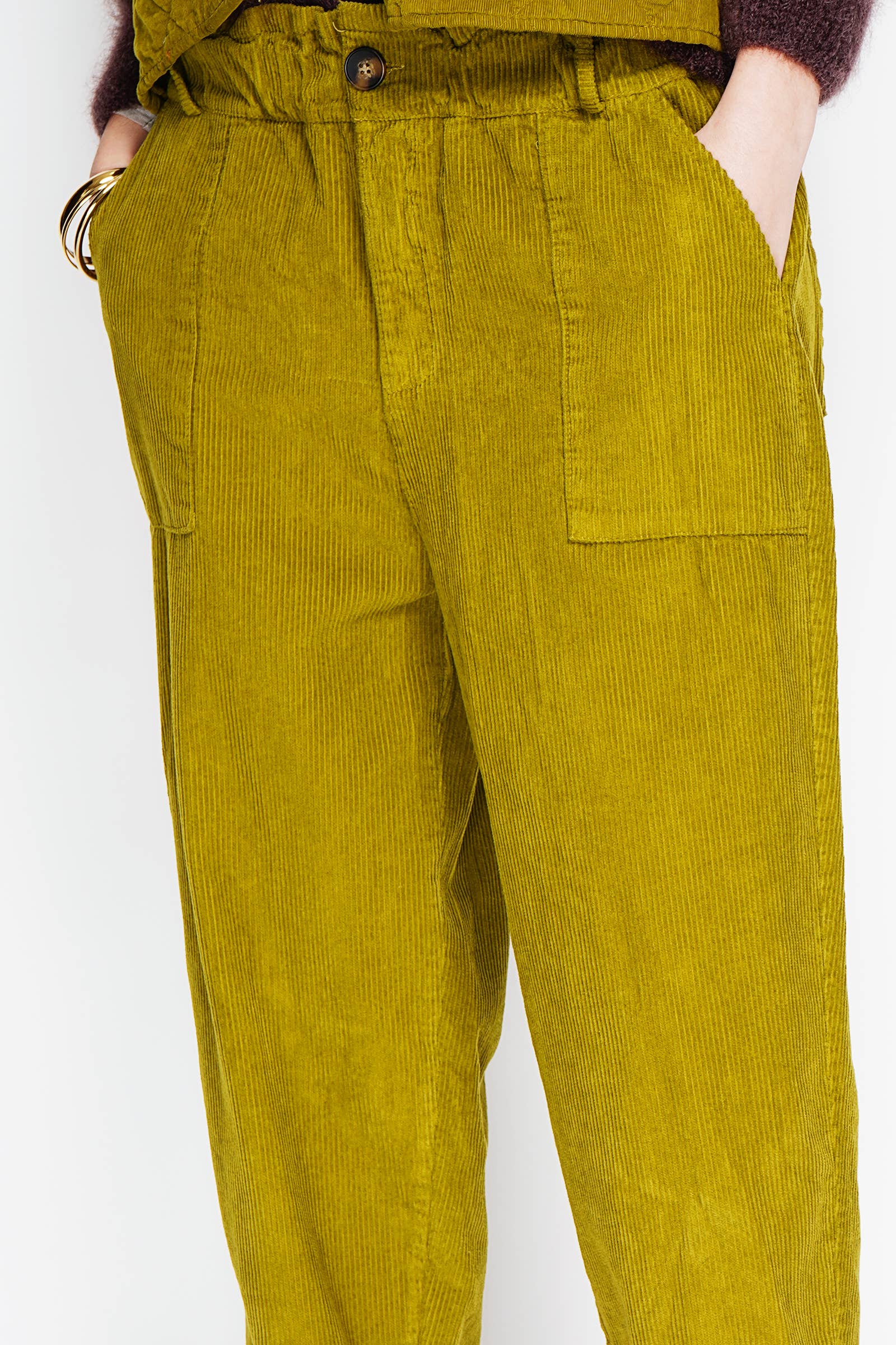 NOELINE – wholesale Byxor - Dam – Manchesterbyxor med knapp 305132