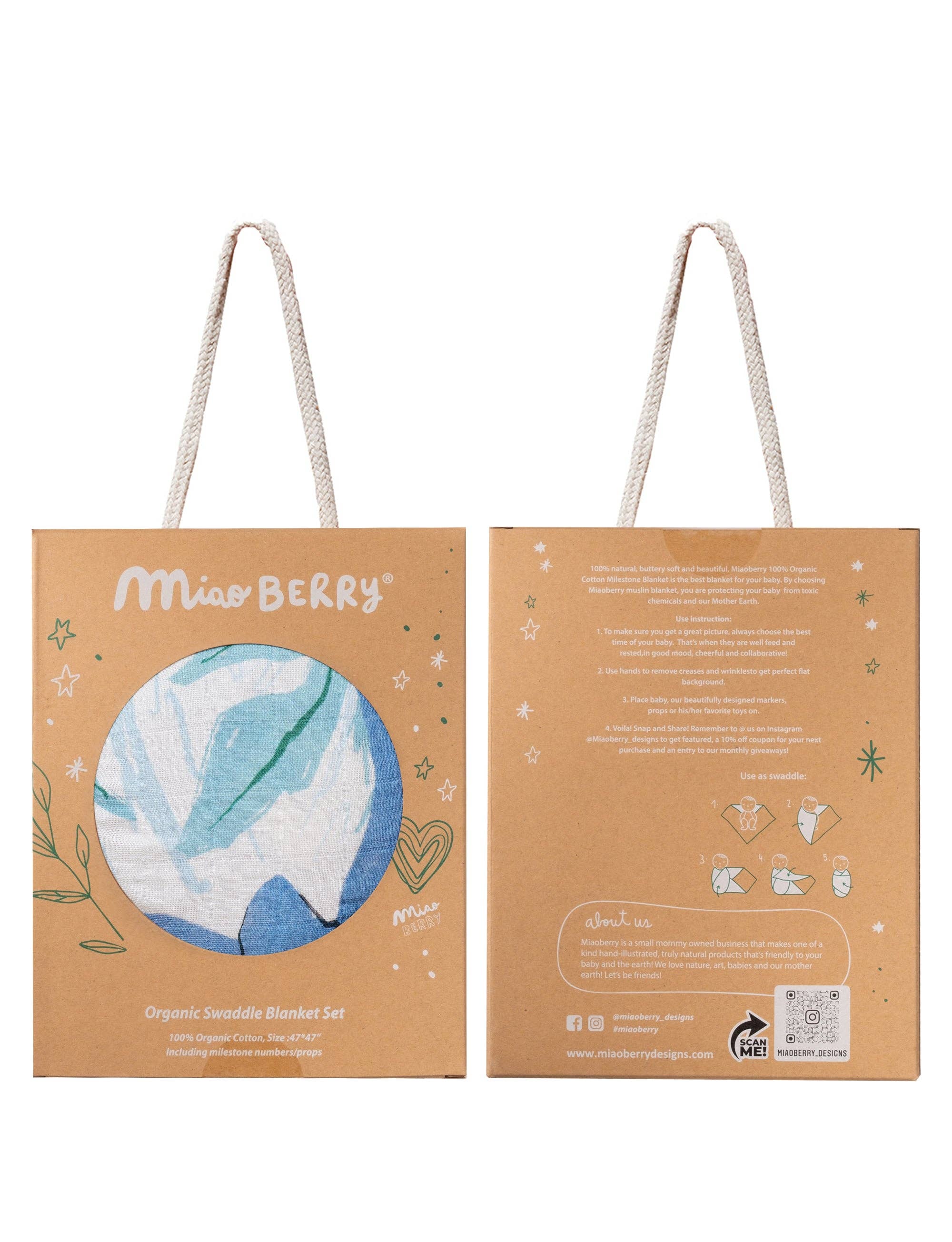 Miaoberry - Venta al por mayor Mantita de momentos - Niños y bebés - Manta de Hitos de Muselina de Algodón Orgánico | Safari (África)8