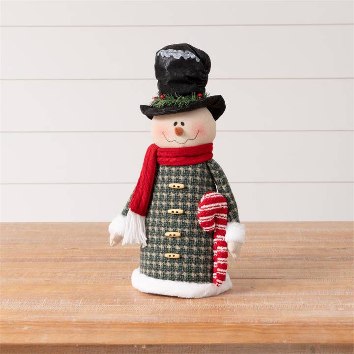 Audrey's Home & Gift - Wholesale Christmas Decoration - Snowman Holding Knit Candy Cane (PC)