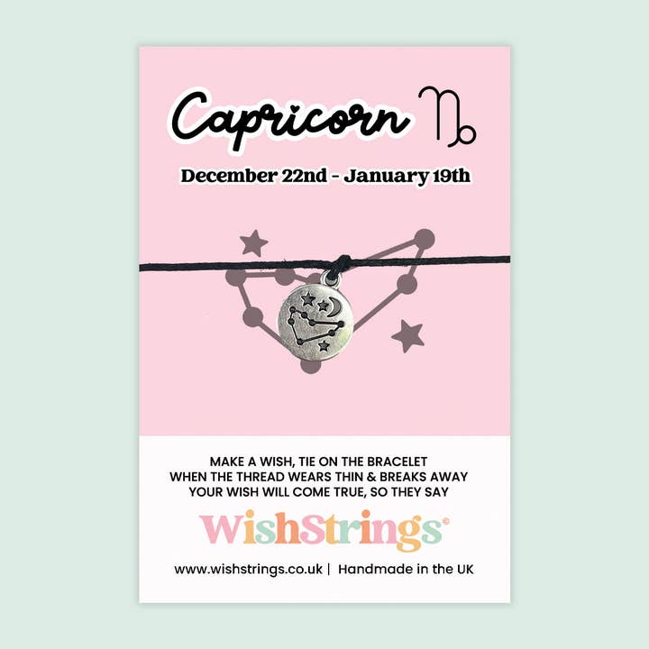 Capricorn, Star Sign - WishStrings Wish Bracelet - WS260 for wholesale by WishStrings