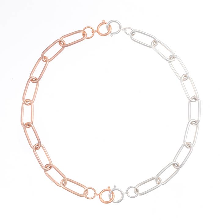 Gargantilla Arena (2 pulseras) - plata y oro rosa para venta al por mayor de Chainz Paris