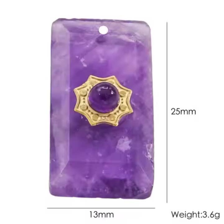 HoopLa - Wholesale Pendant/charm necklace - Augusta Antonia- Gemstone- Sun Pendant Necklace5