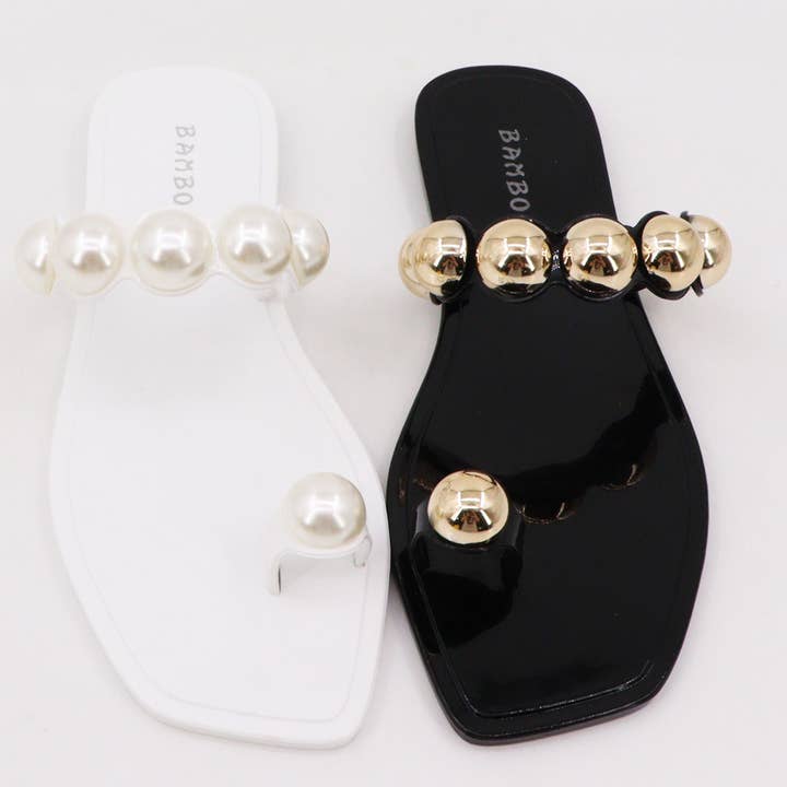 Bamboo RADIATE-06 Women Ring Toe Studded Strap Jelly Sandals for wholesale by Mars Sky Shoes Wholesale