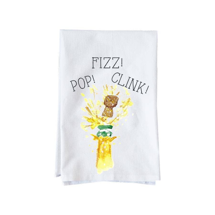 Knollwood Lane - Wholesale Tea Towel - Pop Fizz Clink Kitchen Towel0