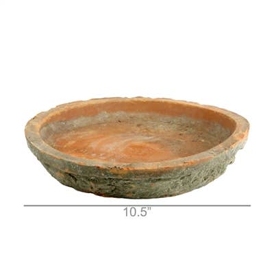 HomArt - Wholesale Saucer - Rustic Terra Cotta Saucer 10.5 in - Antique Red1