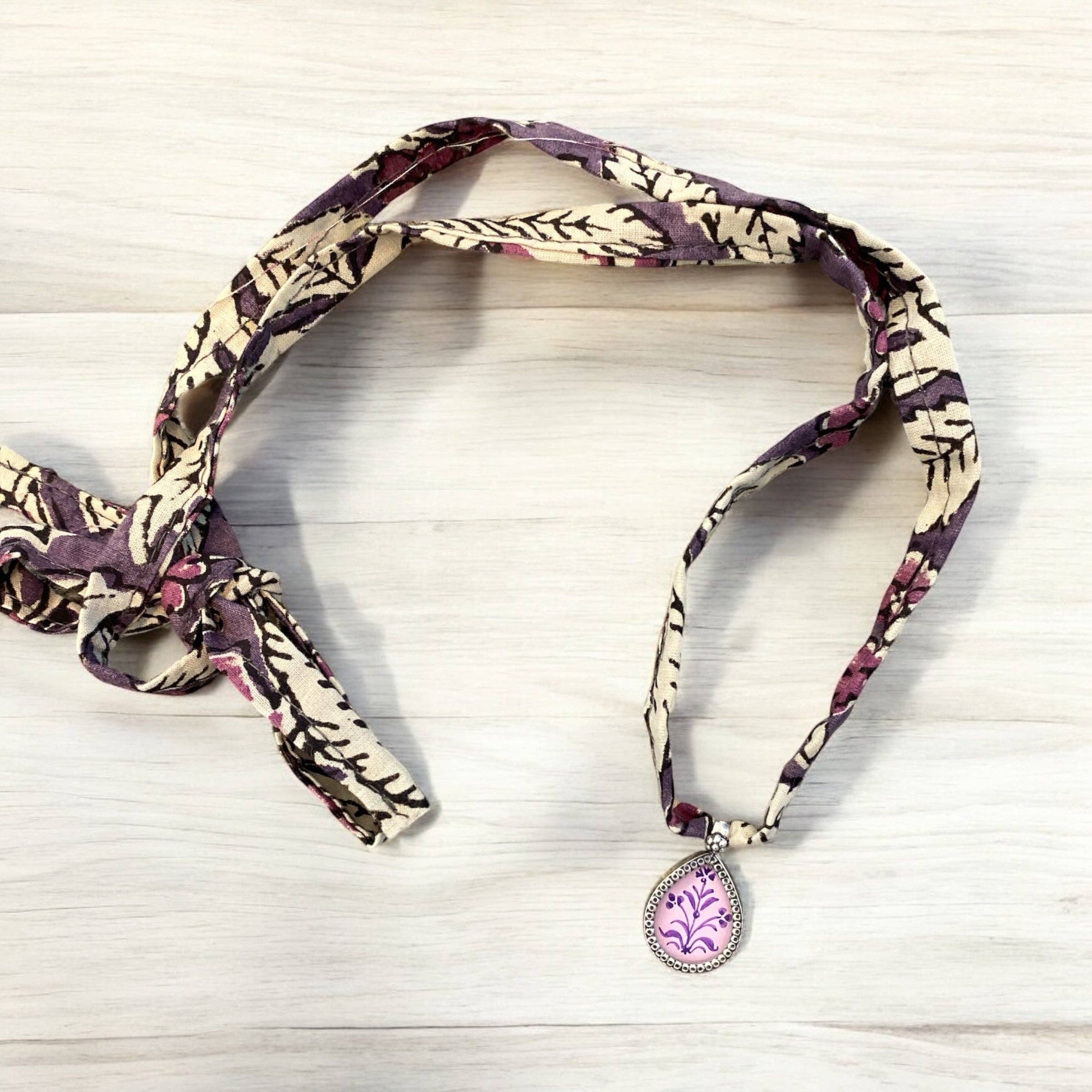 Jen Stock Mindful Designs - Wholesale Pendant/Charm Necklace - Block Print Beaded Necklaces41