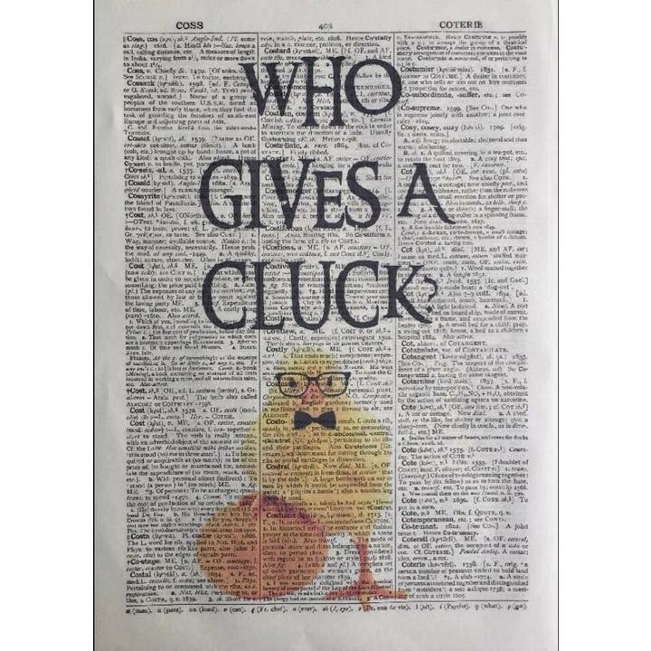 Parksmoonprints - Vente Affiche d'art - Impression murale du dictionnaire du poulet - Art mural original