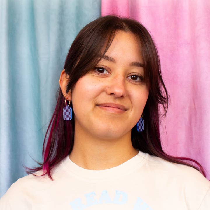 Sunshine Studio - Wholesale Dangle Earrings - Checkered Charm Simple Colorful Earrings1