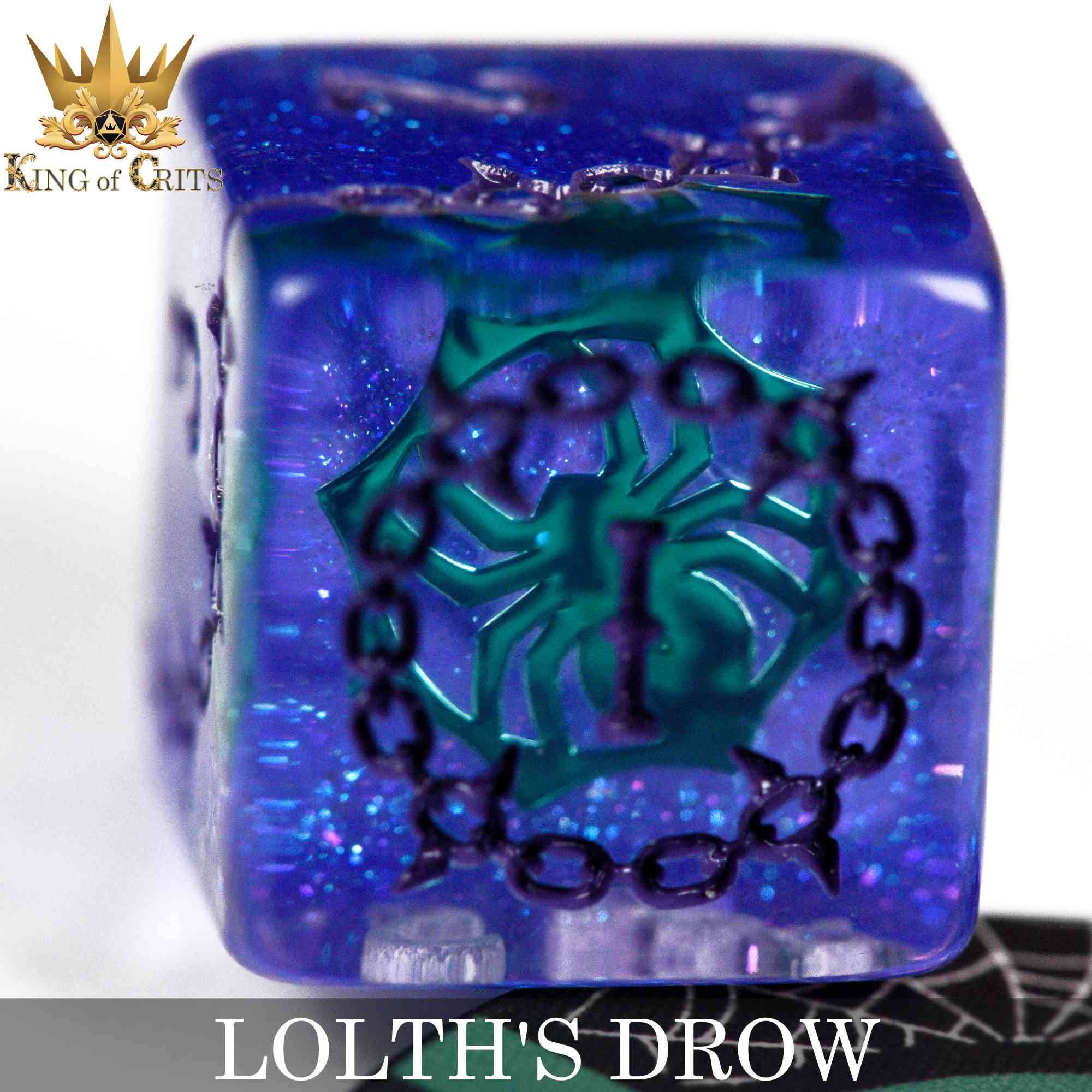 DNDDICE.COM - Wholesale Dice - Lolth's Drow - 11 Dice Set7