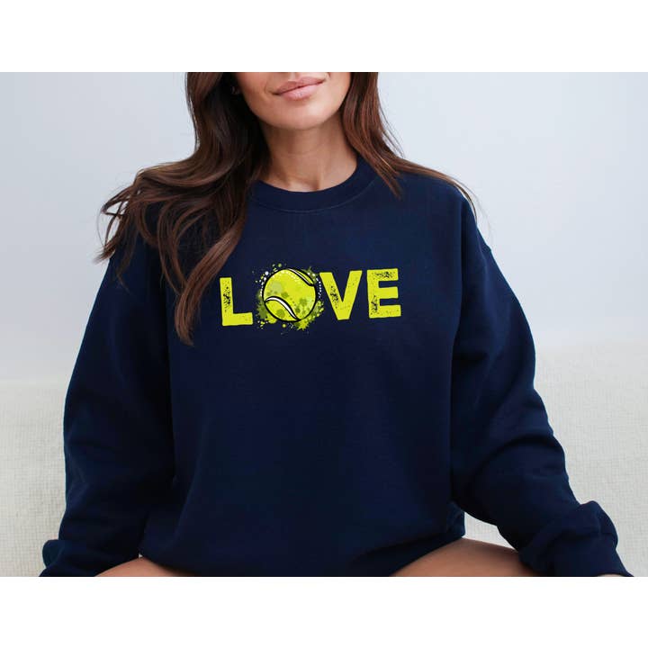 Tennis Sweatshirt, Love Tennis Sweatshirt, Tennis Club Sweat for wholesale by Tee Story