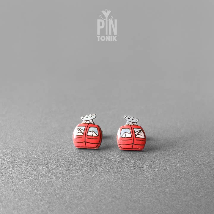 Ski Gondola Stud Earrings - Fun Apres Ski Wood Earrings and other Purchase Wholesale articulos escolares. Free Returns & Net 60 Terms on Faire trending on Faire.