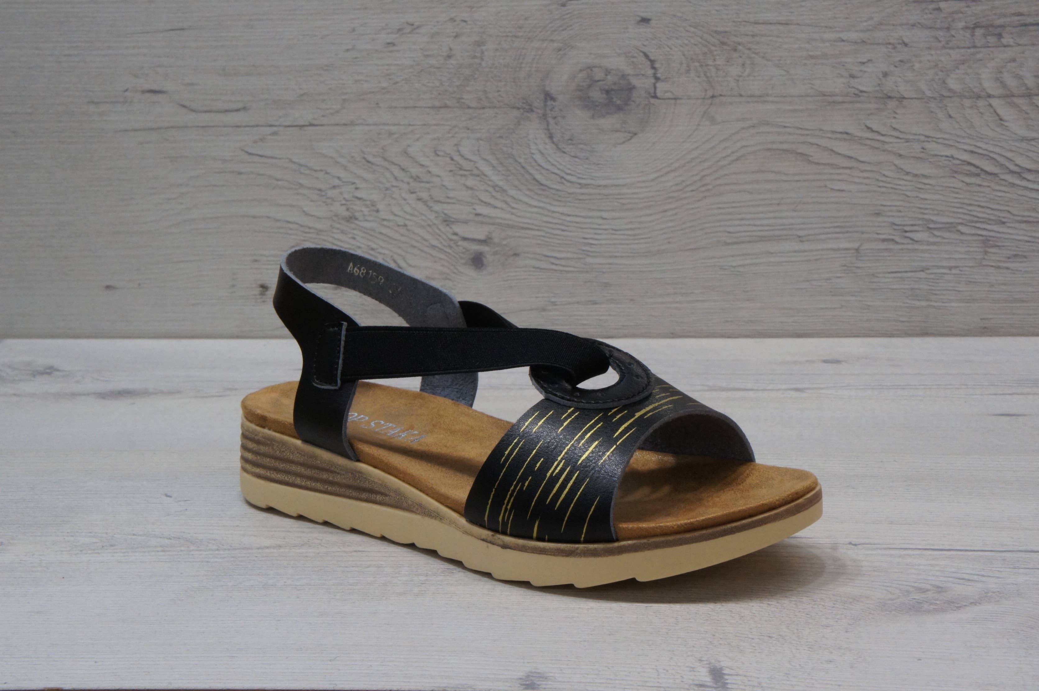 Top Staka – wholesale Sandals – Women's – A68159 Women's Plain Simple Circular Elastic Strap Sandals0