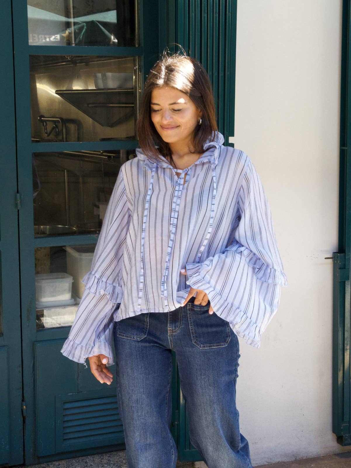 MindTraveler - Wholesale Blouse - Women's - Alicia Blue Blouse3