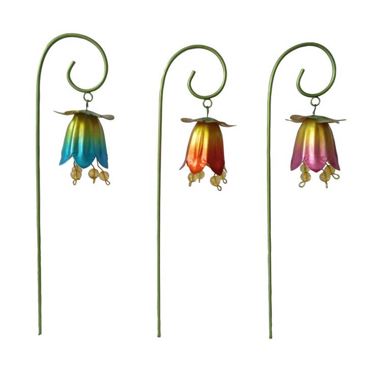 Alpine Corporation - Wholesale Garden/Lawn Stake - Alpine Corporation Small Flower with Shepherd Hook Pot Stick