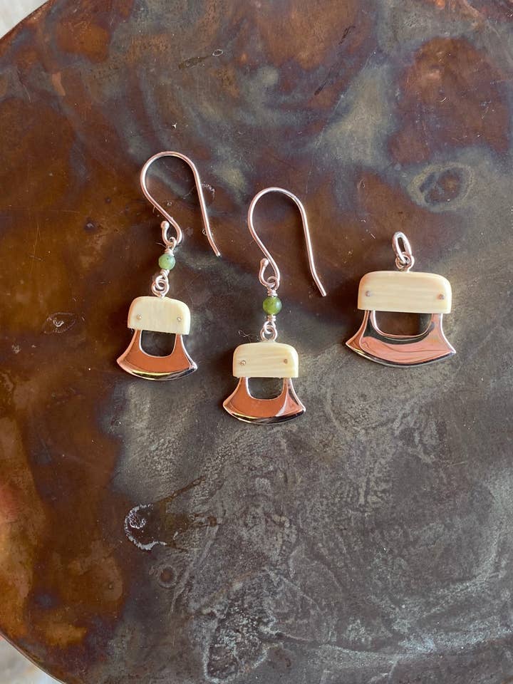 Ulu Earrings and Pendant for wholesale by Ivory Jacks