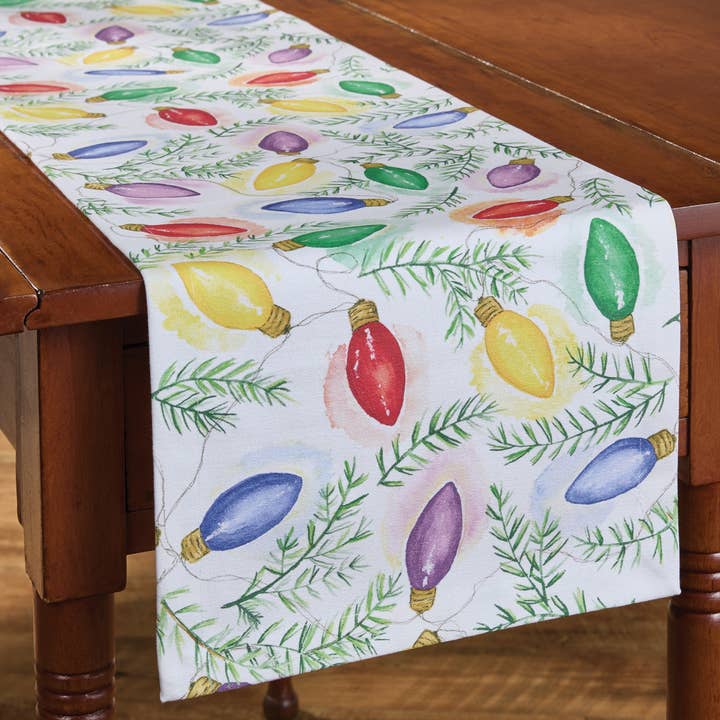 Holiday Lights Table Runner 54" L for wholesale by Park Designs