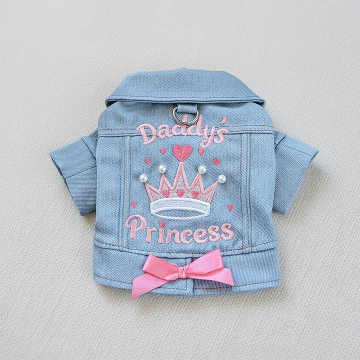 Robe en denim chic pour chiens à la mode pour la vente par kapeit