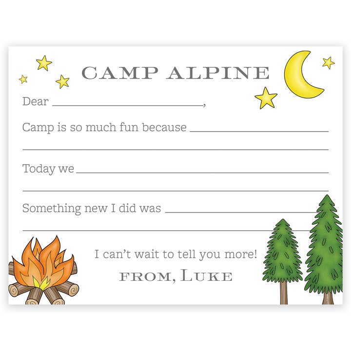 Camp Notes Stationery Set for wholesale by Katherine Kelly Design