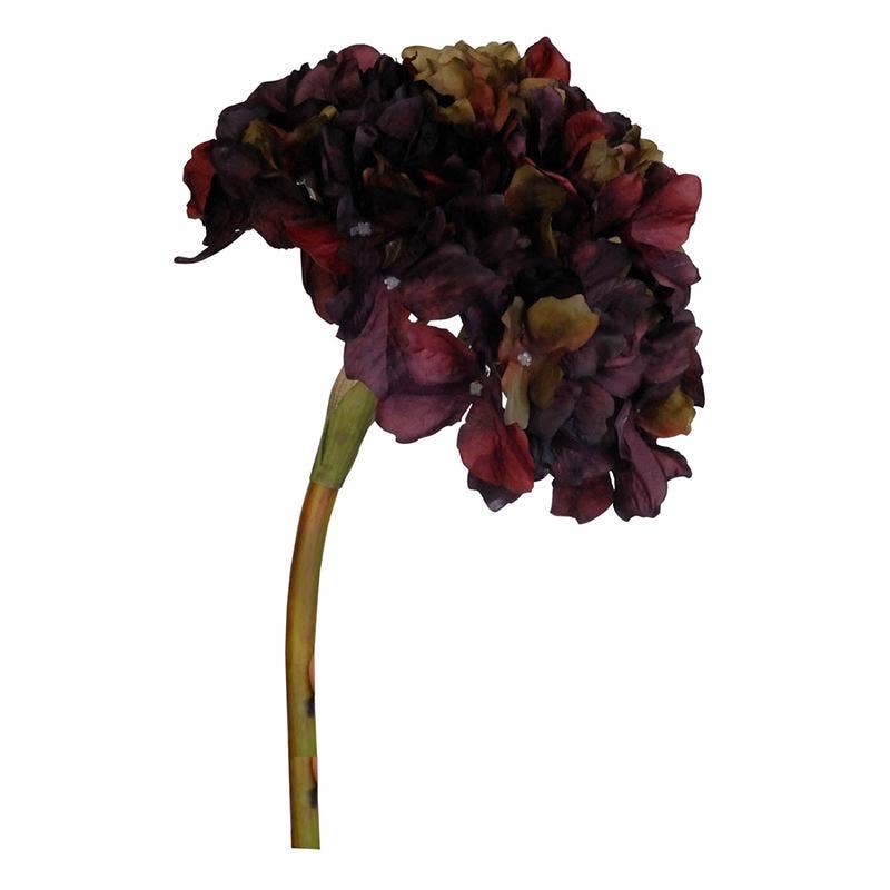 A&B Home Group Inc. – Großhandel Künstliche Blumen – Fast echt 14" Hortensie - Burgunderrot0