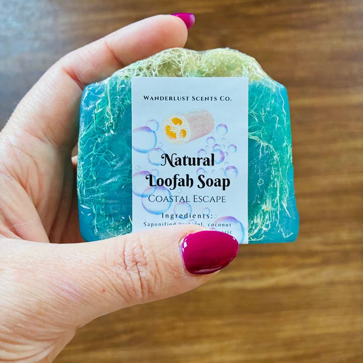 Wanderlust Scents Co. - Wholesale Bar Soap - Natural Loofah Soap for Gentle Exfoliation1