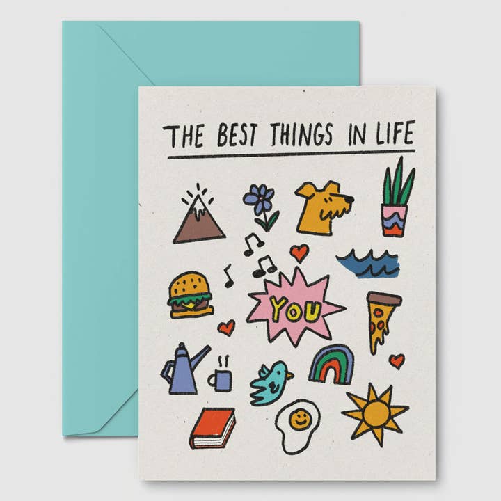 Carte Les meilleures choses de la vie pour la vente par Culture Flock