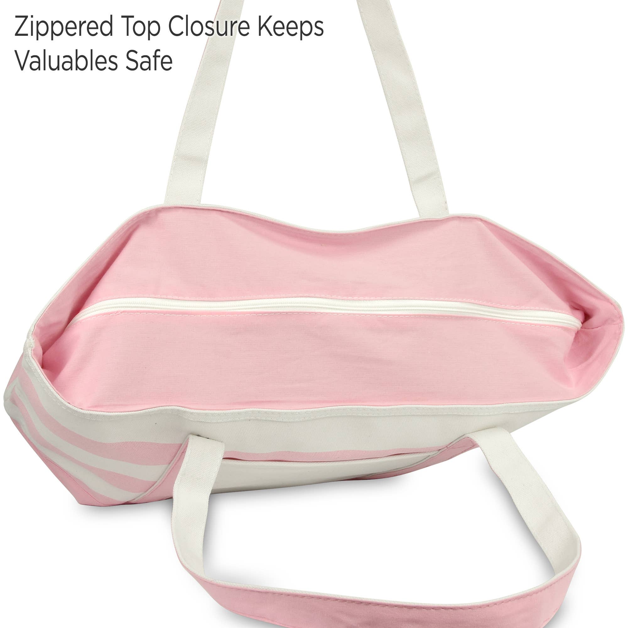 Dalix - Wholesale Tote bag – Women's - Dalix 23" Premium Striped Tote Bag25
