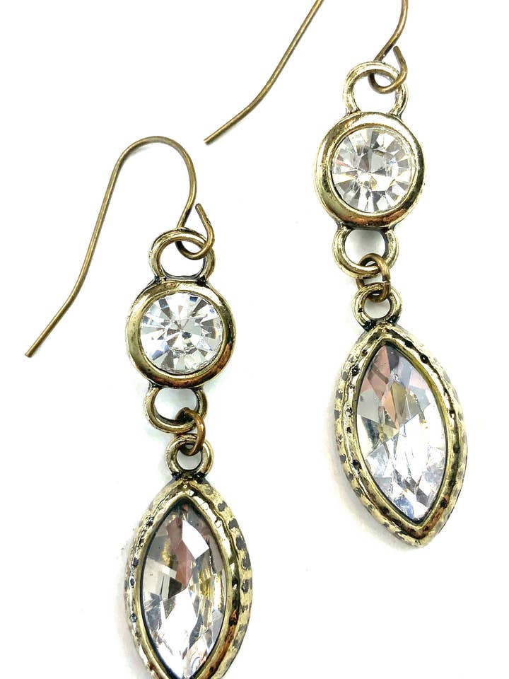 TCM901 ER-DBL. Crystal Dangle for wholesale by Lost & Found Trading