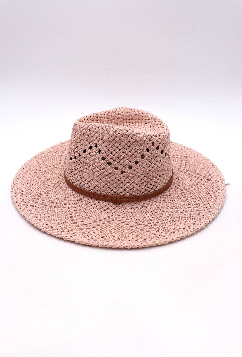 LIL' MOON - Wholesale Strohoed - Dames - Lichte fedora-hoed met brede rand, verstelbaar één maat3