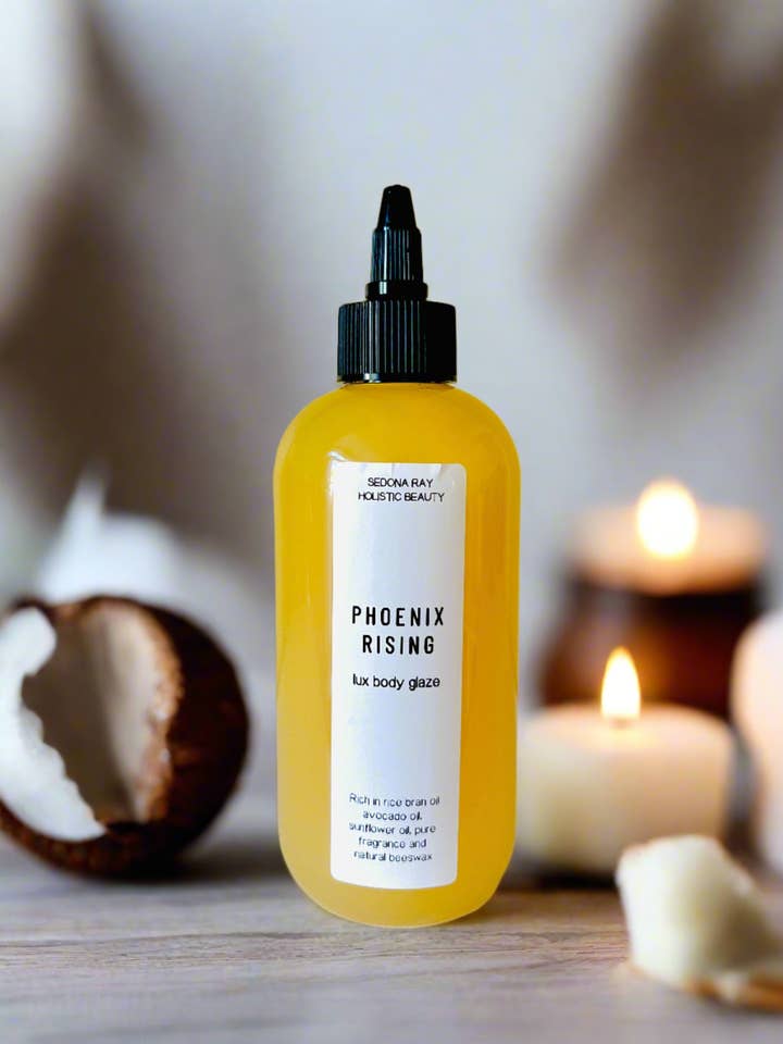Phoenix Rising Body Glaze for wholesale by Sedona Ray Holistic Beauty