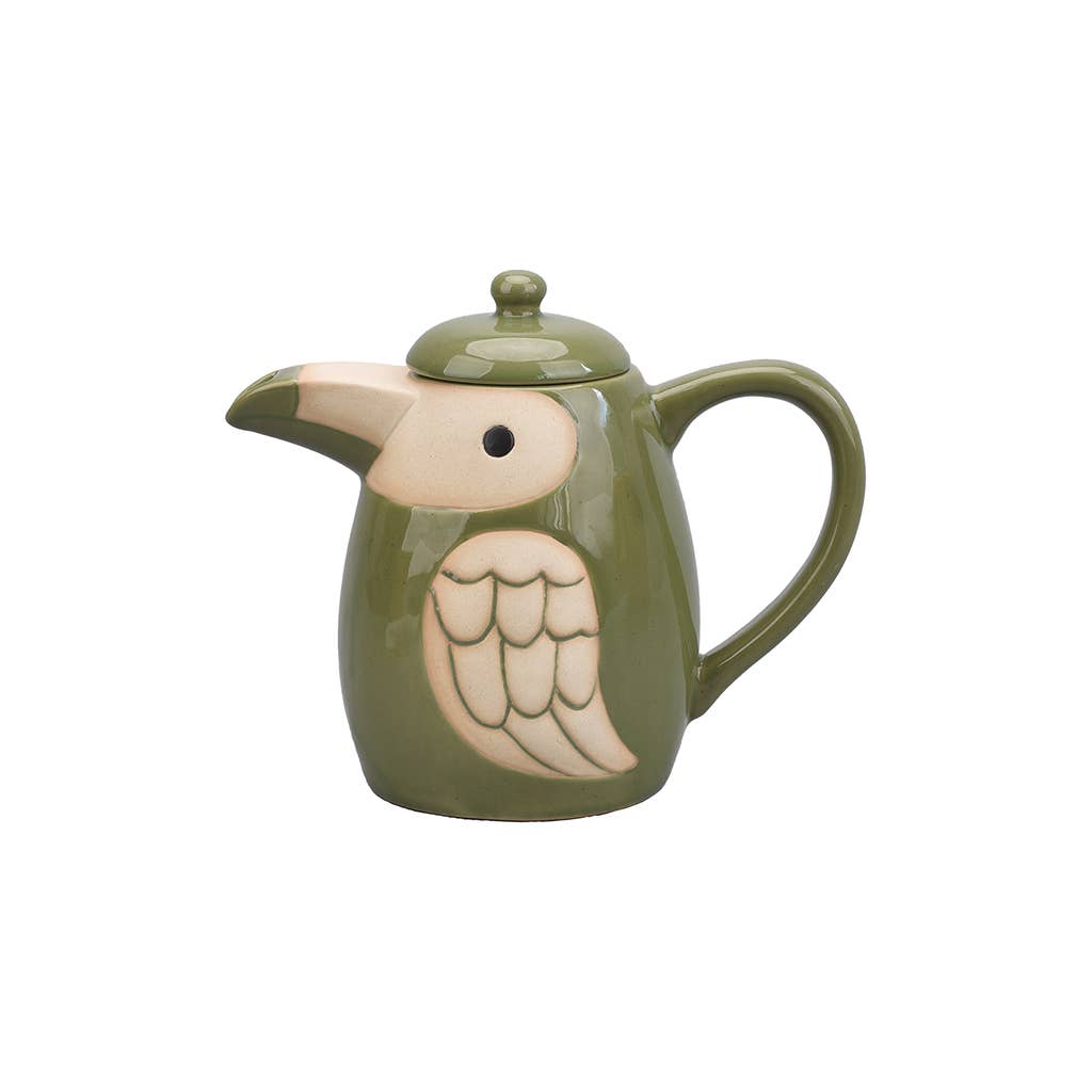 Opjet Paris - Wholesale Tea Pot - Green bird teapot L12.5 D12.5 H16cm0