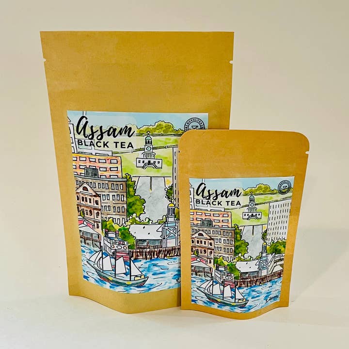 Artist Label | Halifax Waterfront - Assam Orange Pekoe BLACK TEA for wholesale by NovelTea Bookstore & Gifts