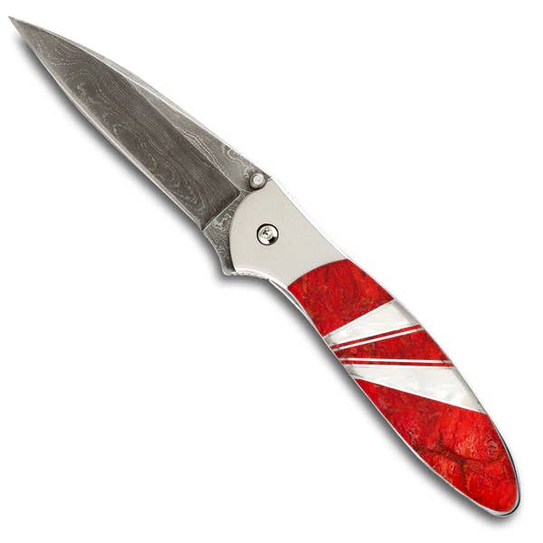 Santa Fe Stoneworks – Navalha e suporte por atacado – Coleção Damascus Kershaw Alho Francês2