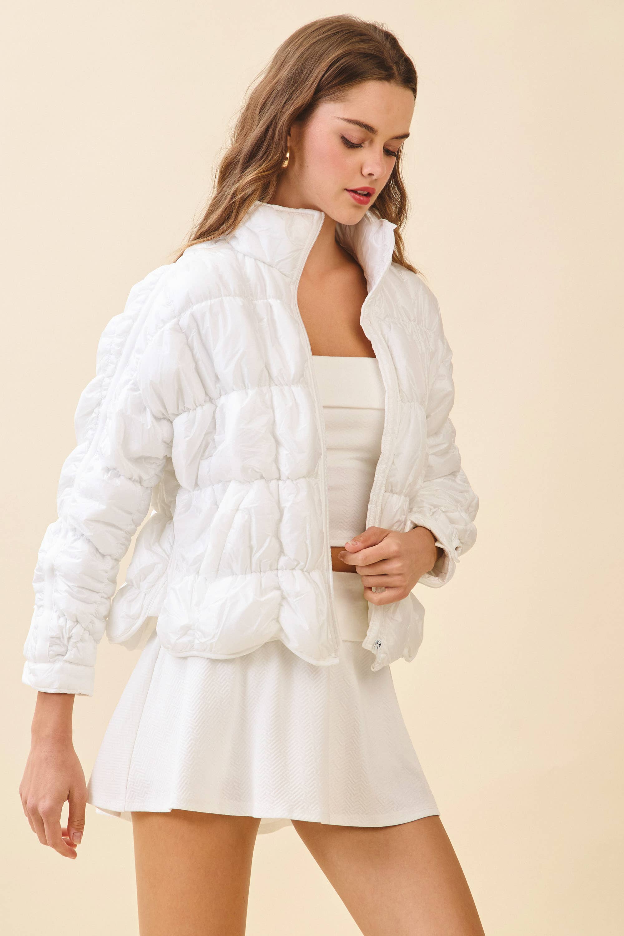 TCEC - Wholesale Puffer Jacket - Women's - CJ6616-Light Weight Quilted Puffer Jacket2