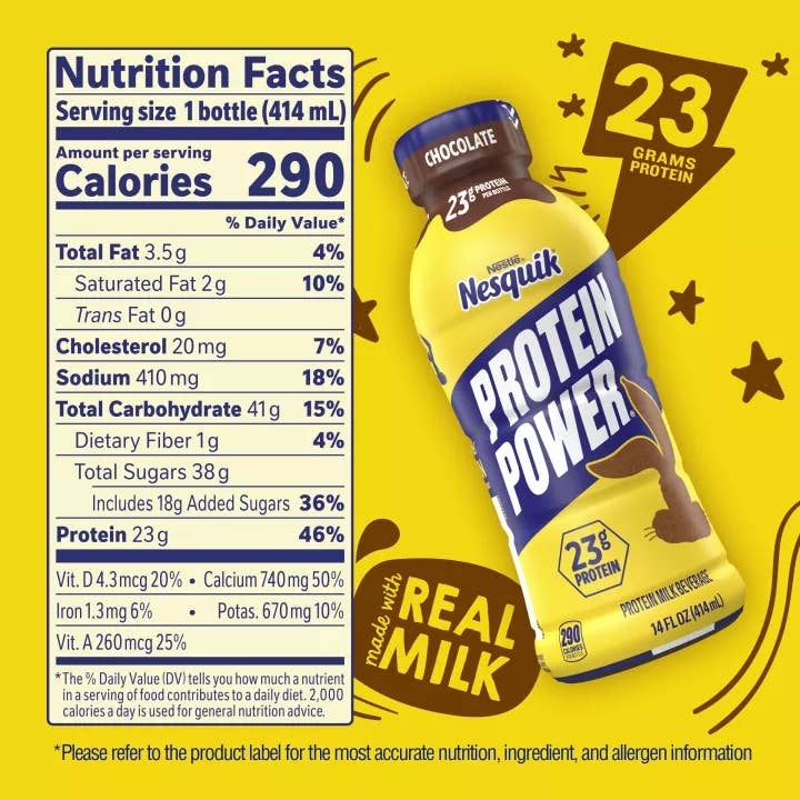 Oasis Snacks - Wholesale Protein/superfood powder - Nesquik PROTEIN POWER Chocolate Milk Beverage, 14oz1