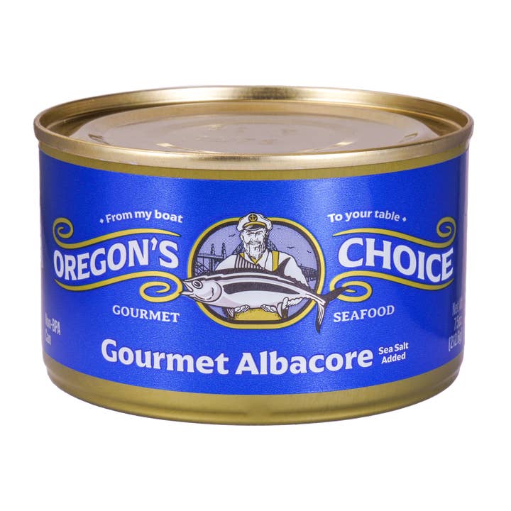 Oregon's Choice Gourmet - Wholesale Tinned Fish - Gourmet Albacore Tuna, Lightly Salted Tinned Fish 7.5 oz4
