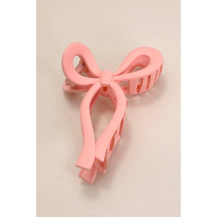 JOSSLYN by wall to wall - Wholesale Hair Clip - Women's - MATTE BOW HAIR CLAW CLIPS | 40H721