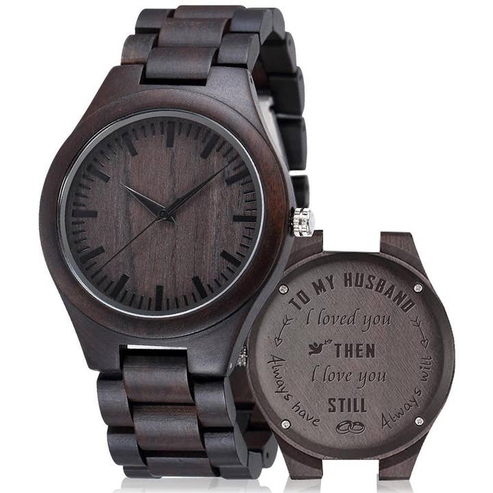 Ebony Fashion Simple Wooden Watch Couple Watch for wholesale on Faire9