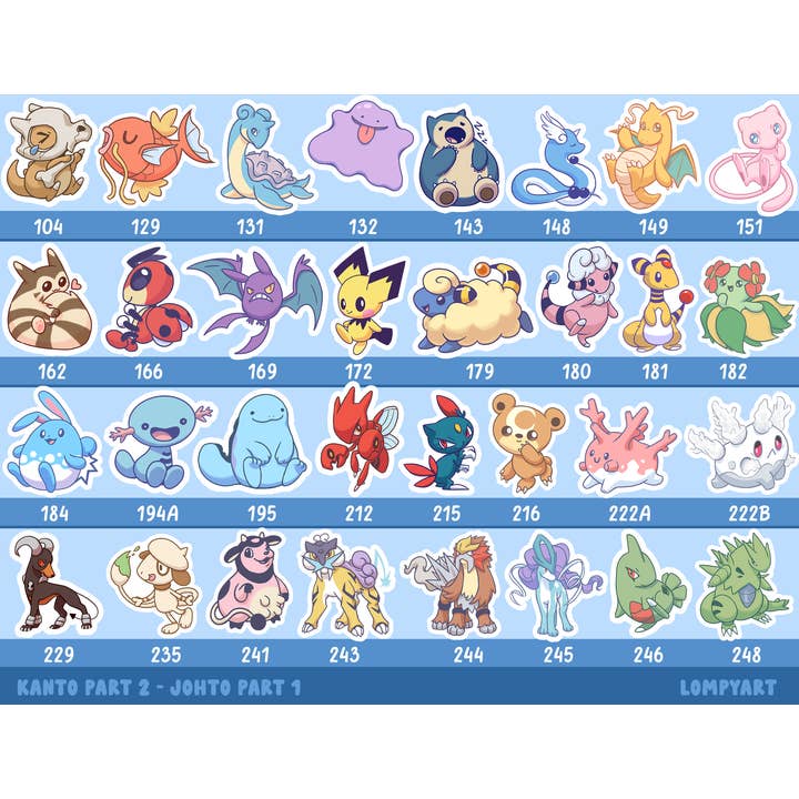LompyArt - Wholesale Bookmark - Pokemon Magnetic Bookmark
