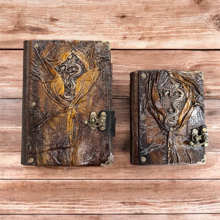 CRETE TRADING INC - Wholesale Journal/Diary - Handmade Leather Journal Belt Strap Dragon3