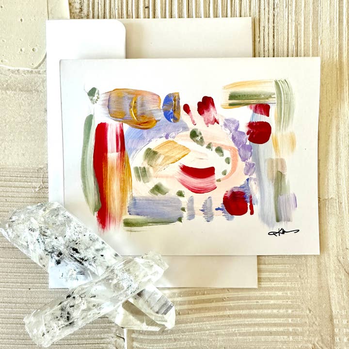 Hand Painted Modern Art Cards - Kaleidoscope No.7 for wholesale by Quartz Row