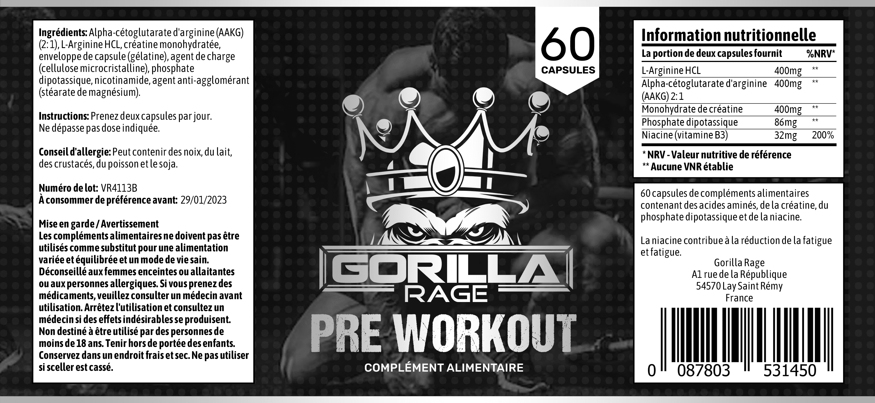 BodyFit-shop - Vendita all'ingrosso Vitamine/integratori orali - Pre-Workout formula X-Treme1