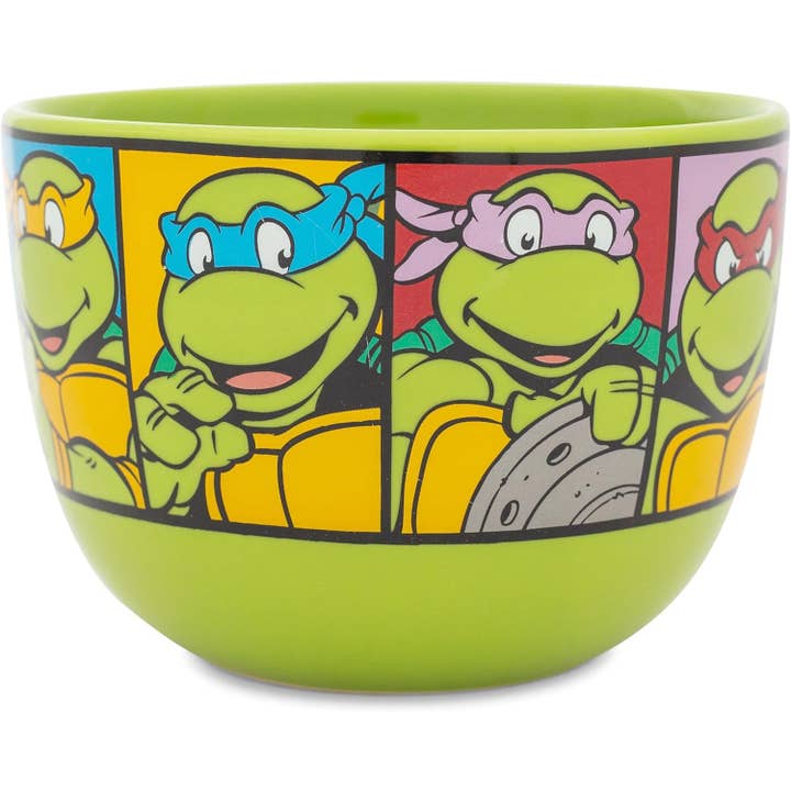 Silver Buffalo - Wholesale Coffee Mug - TMNT Characters Grid 24oz Ceramic Soup Mug1