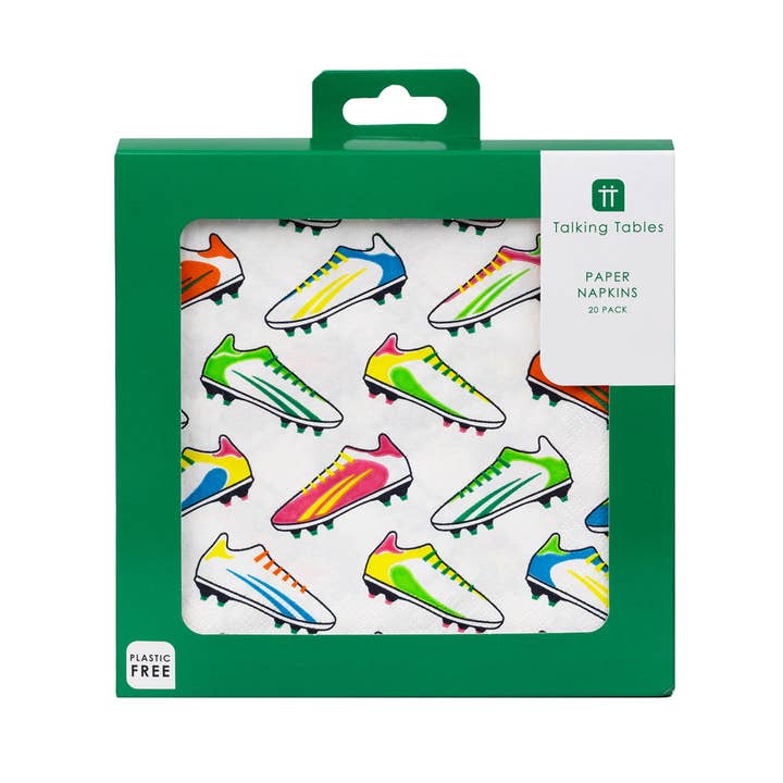 Guardanapos de Papel de Futebol - Pack de 20 | Guardanapos de Festa | por atacado de Talking Tables USA