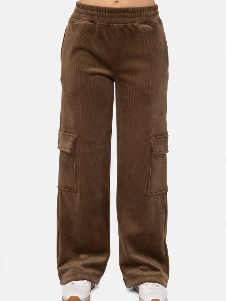 Mono B - Wholesale Pants - Women's - Soft Luxe Corduroy Cargo Pants4