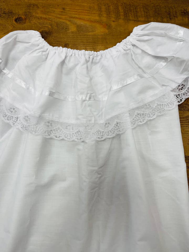 Cielito Lindo - Wholesale T-Shirt - Kids - Mexican Girls Off-Shoulder White Top2