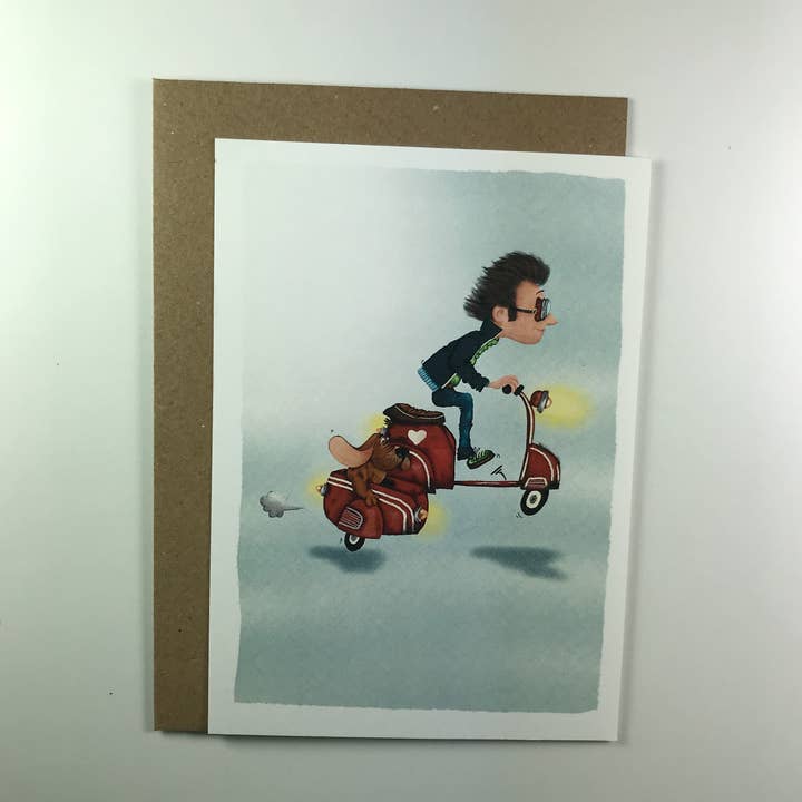 Postkort - Scooterboy for engroshandel hos Vive Le Véro