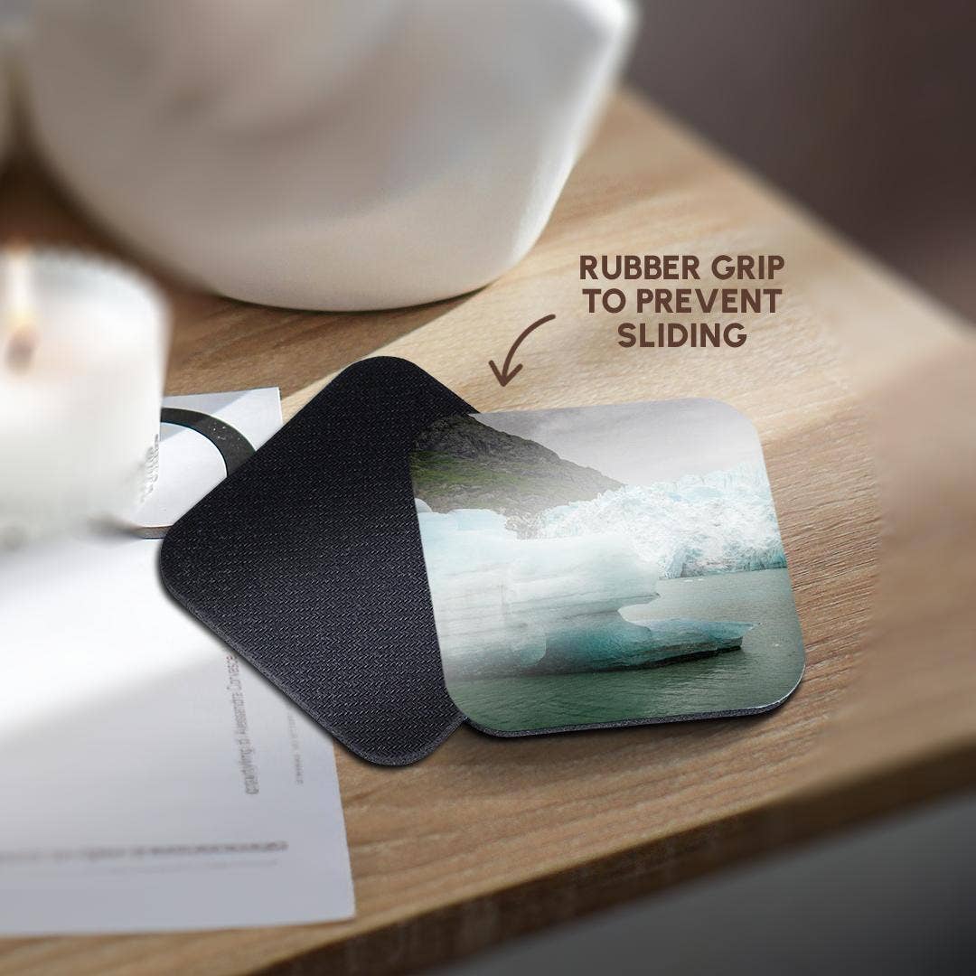 3dRose - Wholesale Onderzetters - 3dRose, IJsbergen van de Margerie-gletsjer smelten langzaam in Glacier Bay., Onderzetter10