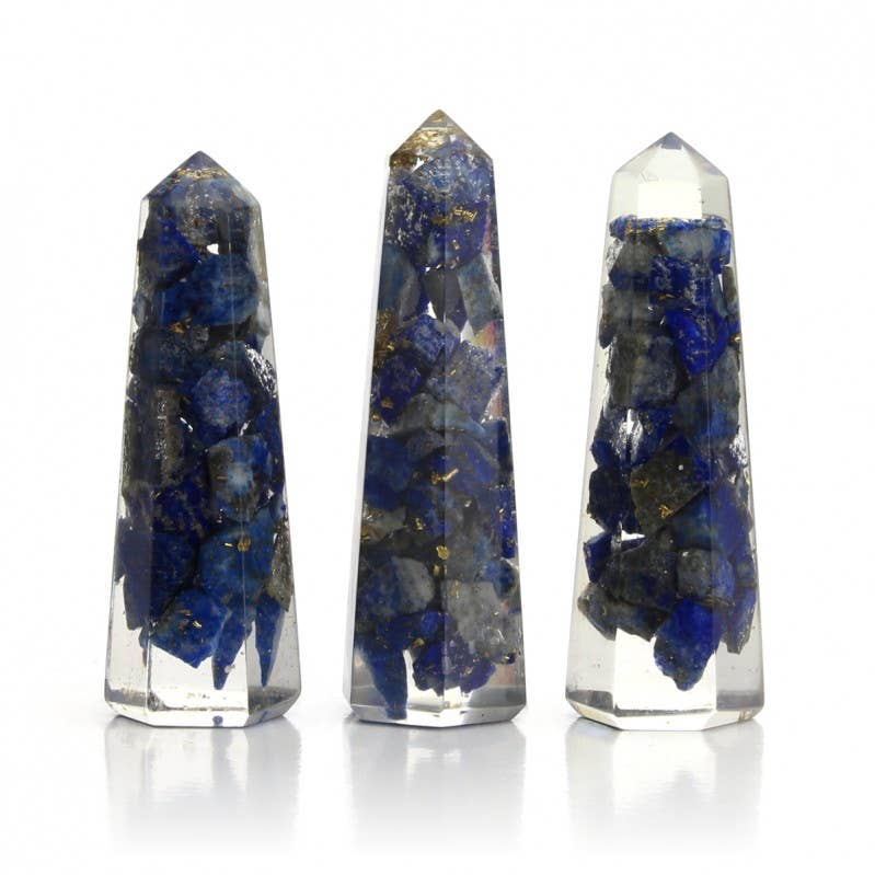 UniArt – wholesale Andlig sten/kristall – Orgonit spets med naturliga stenar, 6,5 cm hög8